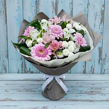 Букет цветов из:  Герберы, Альстромерии и Хризантемы в Ботово