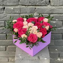 Цветочная композиция из Розы в коробке в Ботово