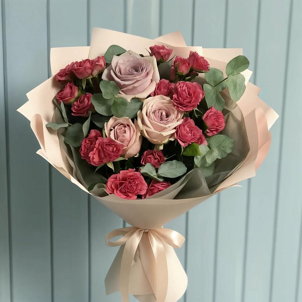 Букет цветов из: Гвоздики и Розы в Ботово