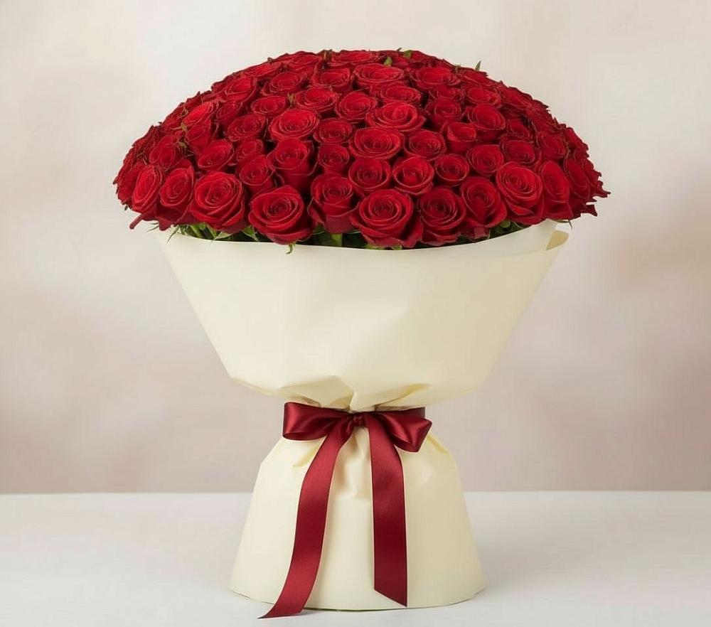 Букет 101 Красная роза Милано в Ботово