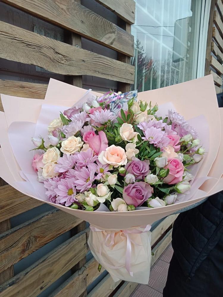 Букет цветов из: Розы и Хризантемы в Ботово