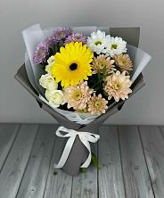 Букет цветов из:  Розы, Герберы и Хризантемы в Ботово