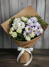 Букет цветов из:  Хризантемы и Розы в Ботово