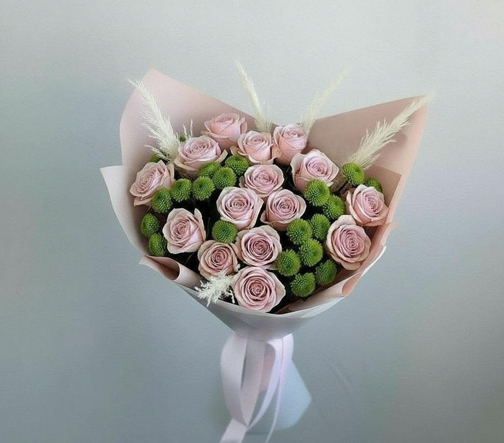 Букет цветов из: Розы и Хризантемы в Ботово