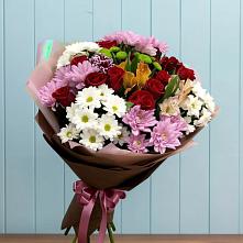 Букет цветов из:  Розы, Хризантемы и Альстромерии в Ботово