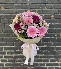 Букет цветов из:  Герберы и Хризантемы в Ботово