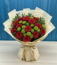 Букет цветов из:  Розы и Хризантемы в Ботово