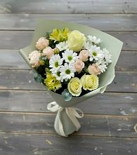 Букет цветов из:  Альстромерии, Розы и Хризантемы в Ботово