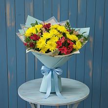 Букет цветов из:  Альстромерии и Хризантемы в Ботово