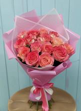 Букет 15 Розовых роз Равель в Ботово