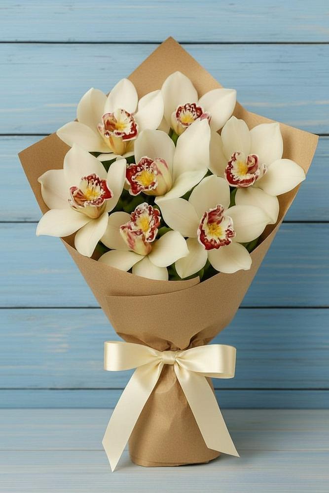 Букет цветов из: Орхидеи и Розы в Ботово