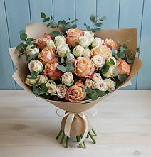 Букет цветов из:  Альстромерии и Розы #REPLACE_PRED# Ботово